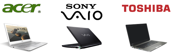 Diffrent Acer- Sony- Toshiba  Laptops